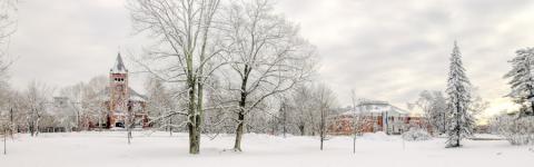 T-Hall view with snow