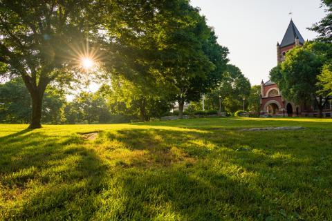 Thompson Hall at sunrise